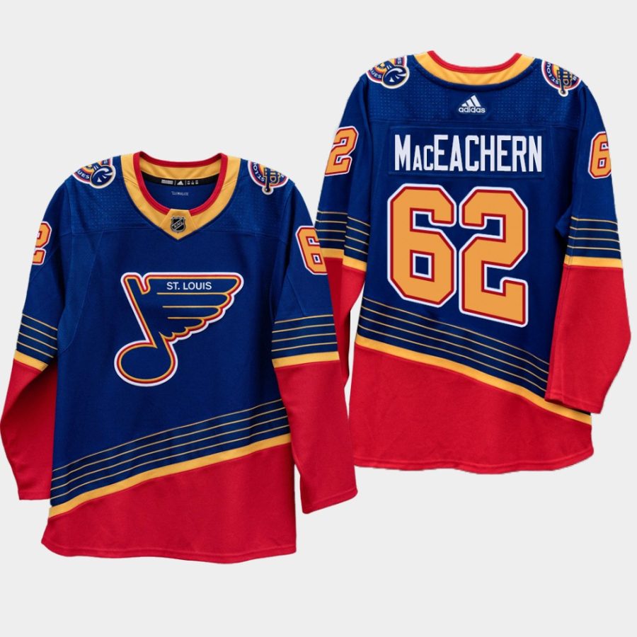 men blues mackenzie maceachern 2019 20 season vintage 90s era jersey royal