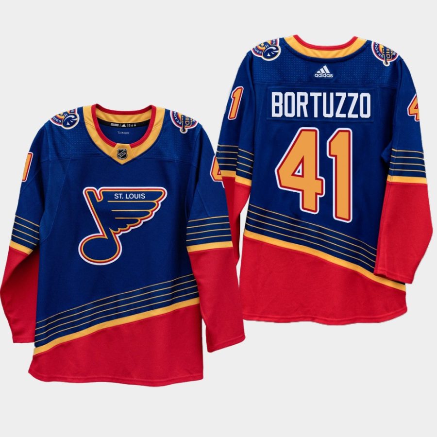 men blues robert bortuzzo 2019 20 season vintage 90s era jersey royal