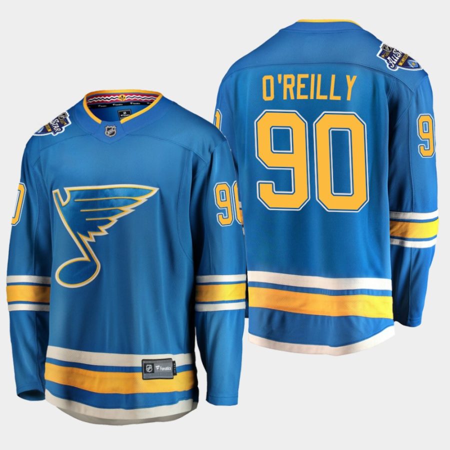 men blues ryan oreilly alternate 2020 all star patch fanatics jersey blue