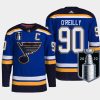 men blues ryan oreilly authentic pro 2022 stanley cup playoffs blue jersey