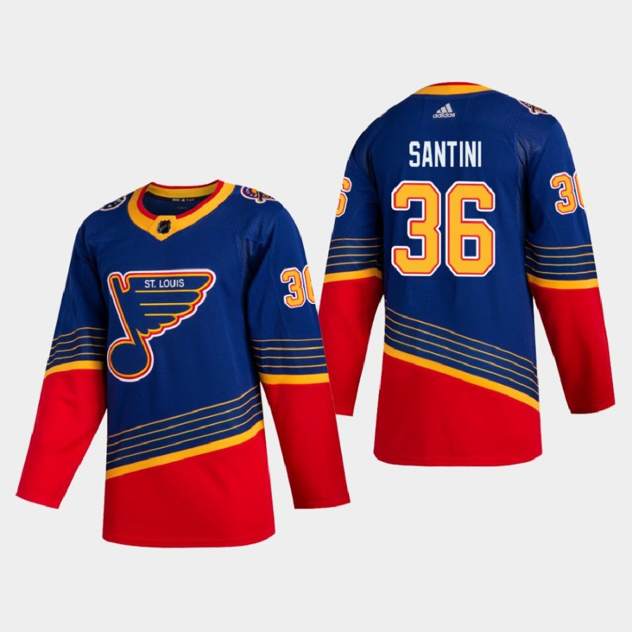 men blues steven santini 2021 authentic retro blue jersey