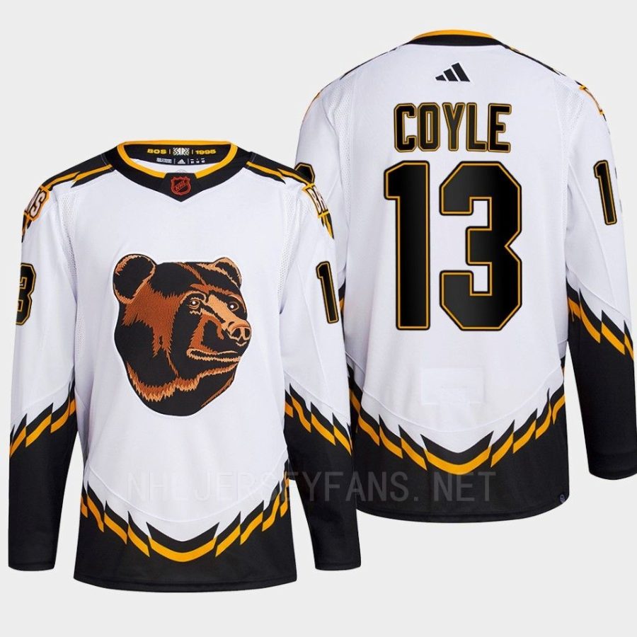 men bruins charlie coyle 2022 authentic primegreen reverse retro 2.0 white jersey