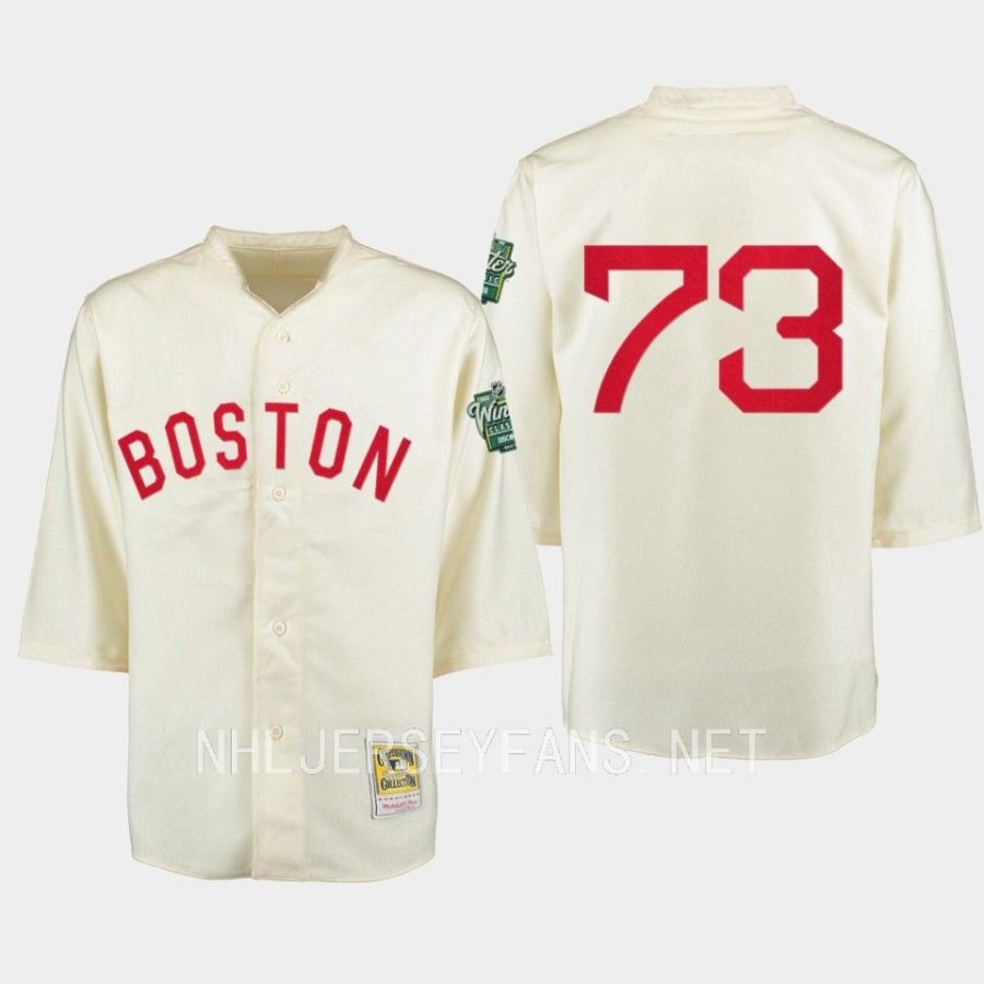 men bruins charlie mcavoy throwback baseball 2023 winter classic cream jersey