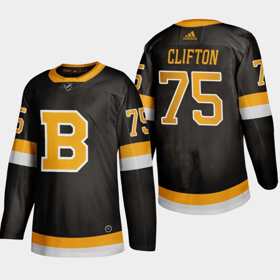 men bruins connor clifton 2019 20 season alternate jersey black