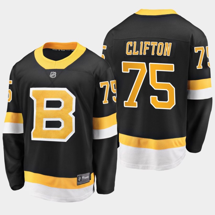 men bruins connor clifton 2019 20 season alternate premier breakaway fanatics jersey black