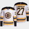 men bruins hampus lindholm 2022 primegreen authentic pro away white jersey