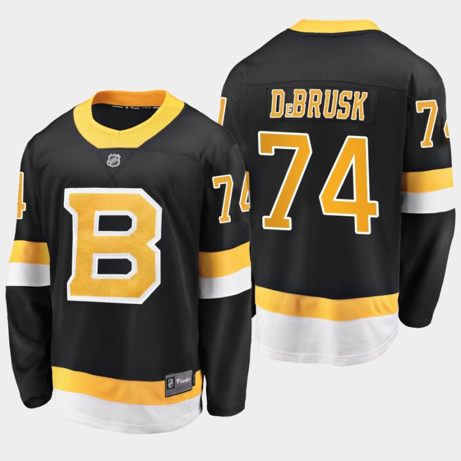 men bruins jake debrusk 2019 20 season alternate premier breakaway fanatics jersey black