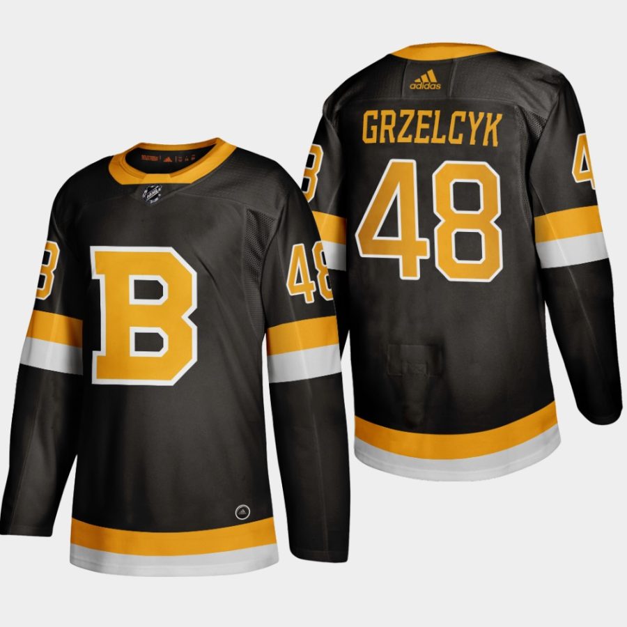 men bruins matt grzelcyk 2019 20 season alternate jersey black