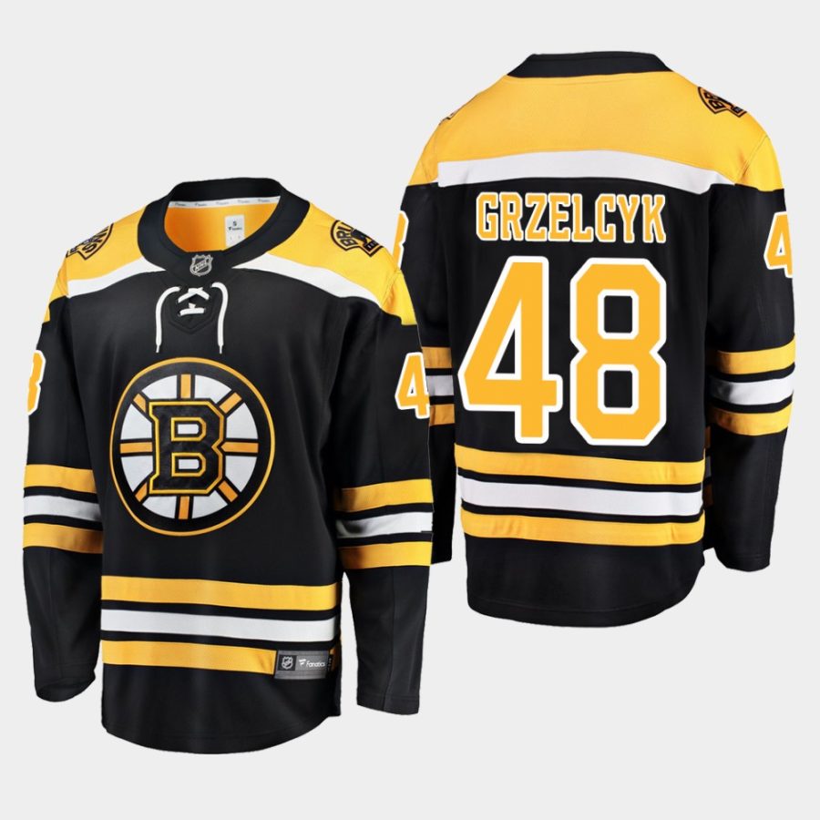 men bruins matt grzelcyk home premier breakaway player black jersey