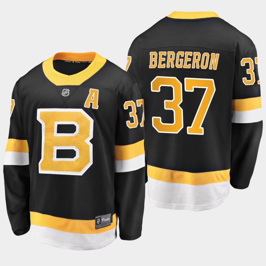 men bruins patrice bergeron 2019 20 season alternate premier breakaway fanatics jersey black