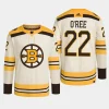 men bruins willie oree 2023 24 primegreen 100th anniversary authentic player cream jersey