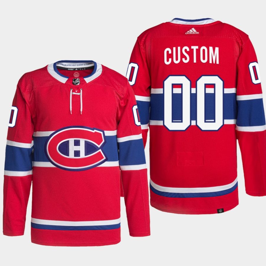 men canadiens custom first round pick 2022 nhl draft red jersey