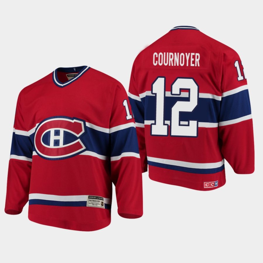 men canadiens yvan cournoyer throwback heroes of hockey red jersey