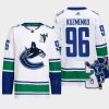 men canucks andrei kuzmenko away kevin bieska patch white jersey