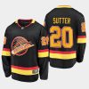 men canucks brandon sutter 2019 20 season flying skate premier breakaway fanatics jersey black