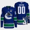 men canucks custom home kevin bieska patch blue jersey