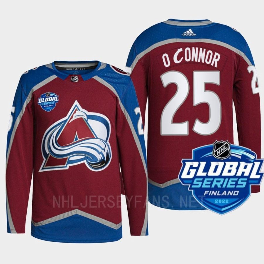 men canucks logan oconnor authentic 2022 nhl global series burgundy jersey