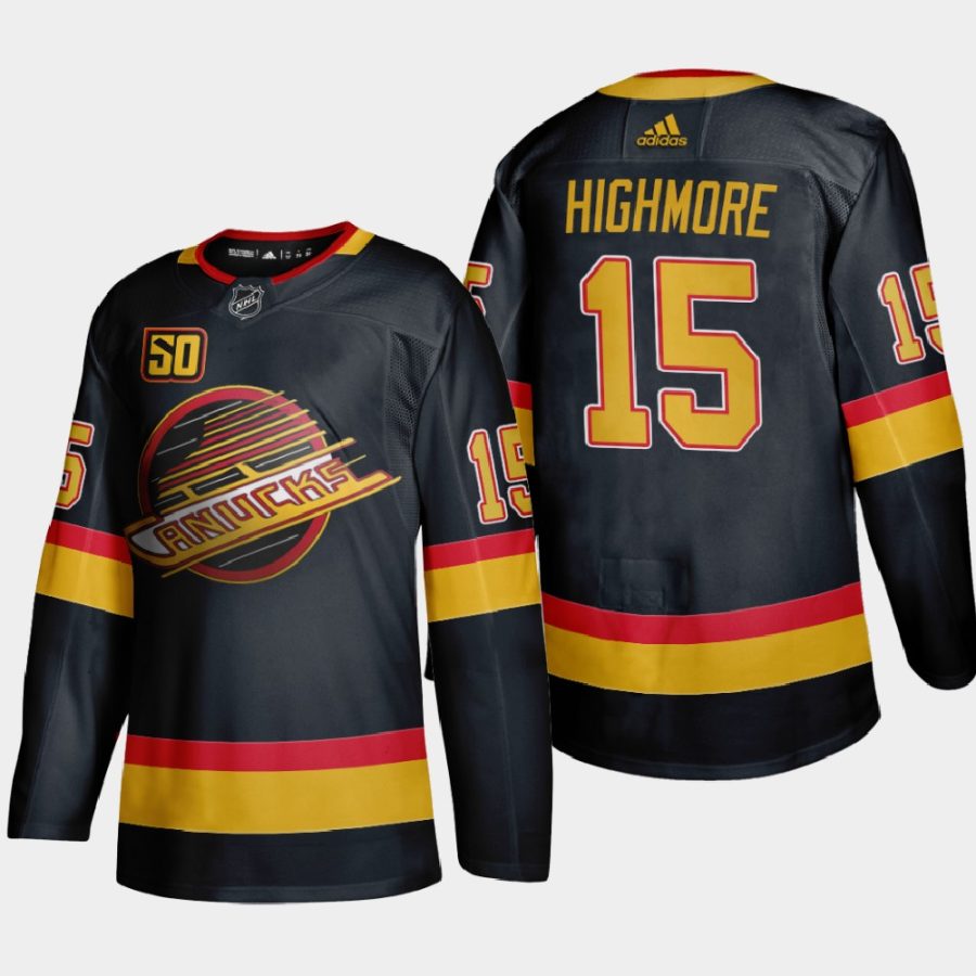 men canucks matthew highmore 2021 authentic flying skate black jersey