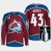 men canucks quinn hughes authentic pro 2022 stanley cup playoffs burgundy jersey