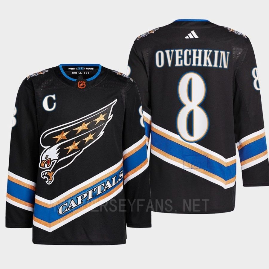 men capitals alexander ovechkin 2022 authentic primegreen reverse retro 2.0 black jersey