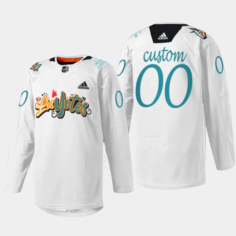 men coyotes custom 2023 warmup los yotes night white jersey