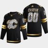 men custom flames black 2022 stanley cup playoffs diamond edition authentic jersey