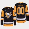 men custom penguins black authentic pro highmark ad patch jersey