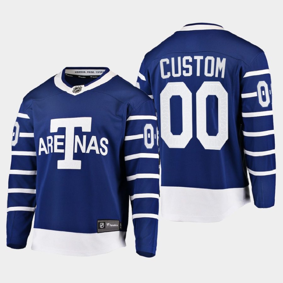 men custom toronto arenas blue team classics heritage jersey