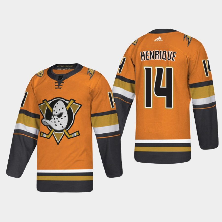 men ducks adam henrique 2021 authentic alternate orange jersey