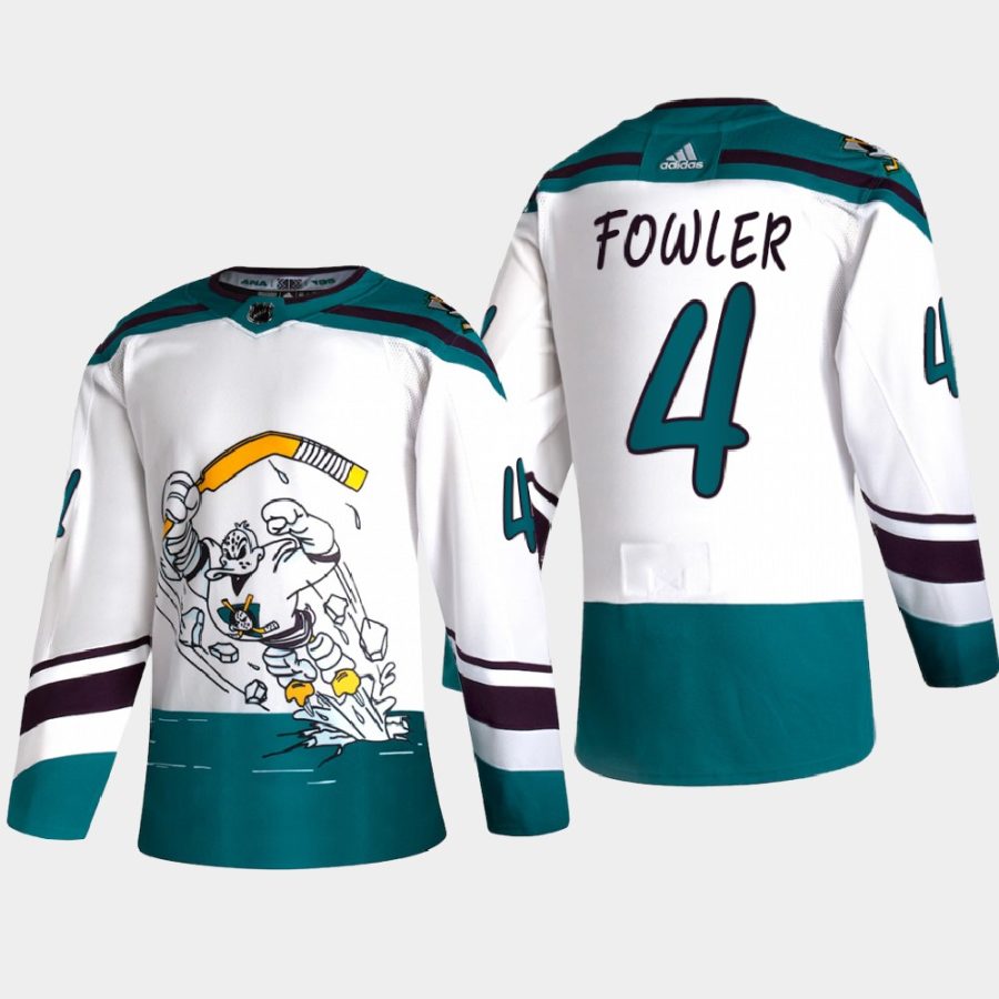 men ducks cam fowler 2020 21 special edition authentic reverse retro white jersey