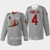 men ducks cam fowler warmup 2023 angels night gray jersey