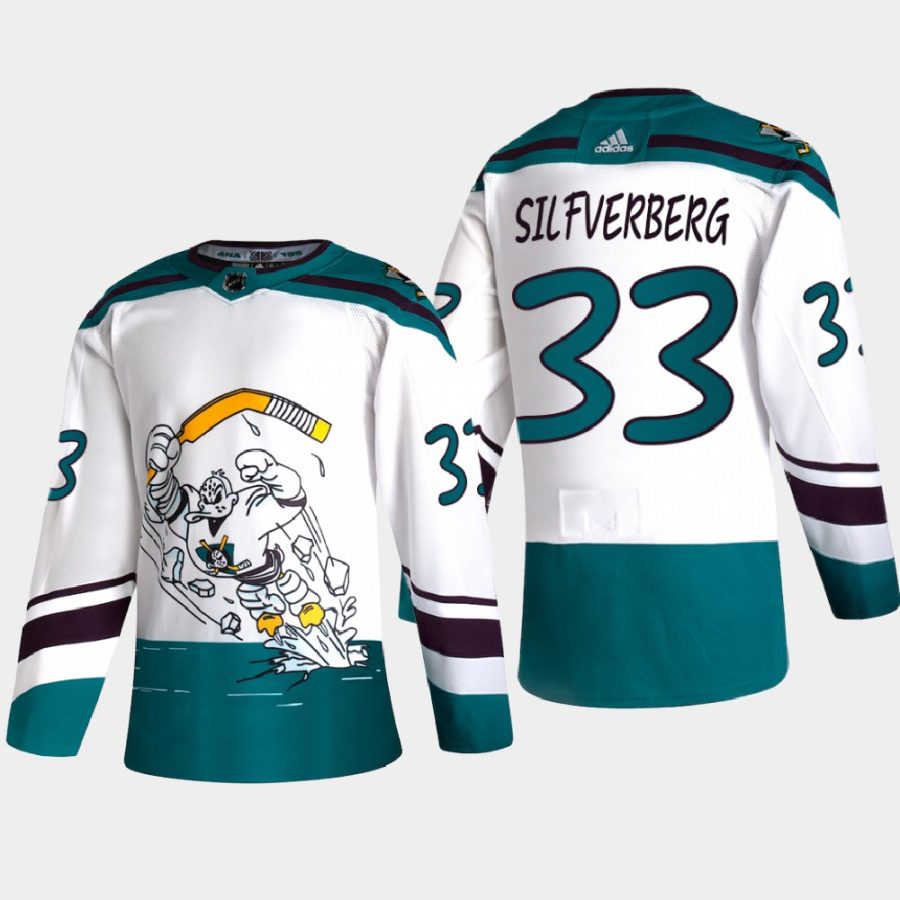 men ducks jakob silfverberg 2020 21 special edition authentic reverse retro white jersey