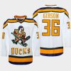 men ducks john gibson ice hockey the mighty ducks white jersey