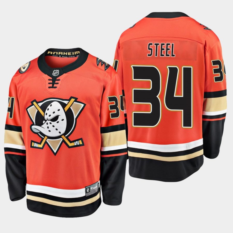 men ducks sam steel 2019 20 season alternate premier breakaway fanatics jersey orange