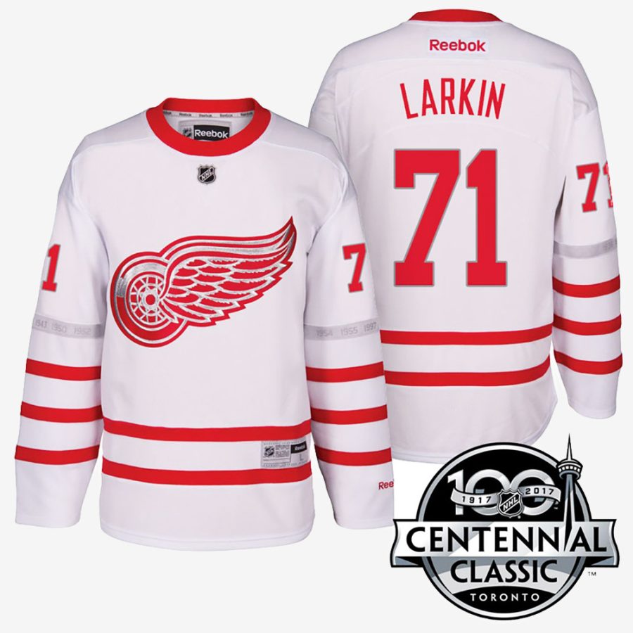 men dylan larkin 71 detroit red wings white 2017 centennial classic premier jersey