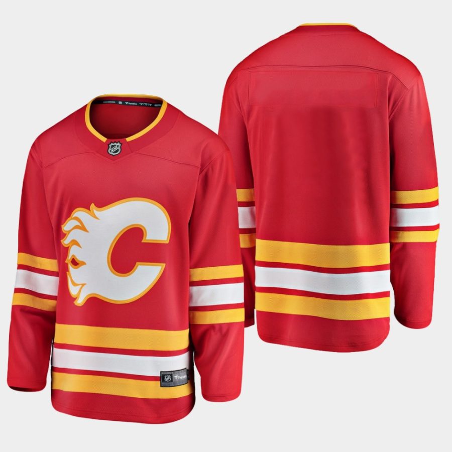 men flames alternate breakaway red jersey