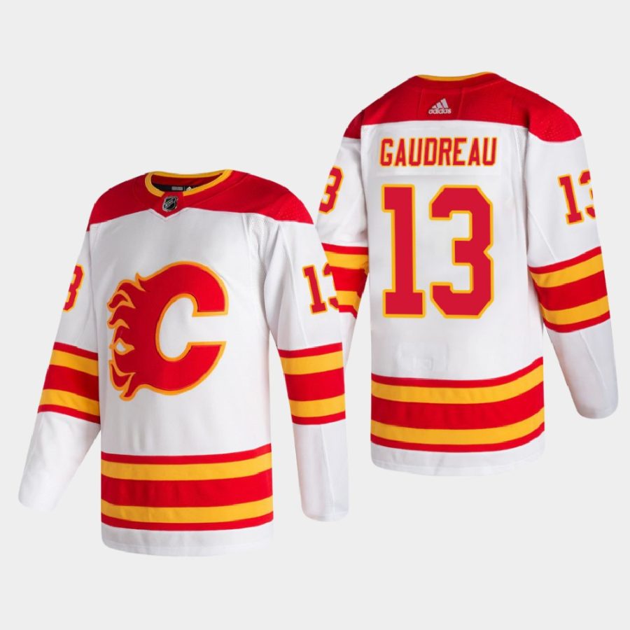 men flames johnny gaudreau 2020 21 authentic pro away white jersey