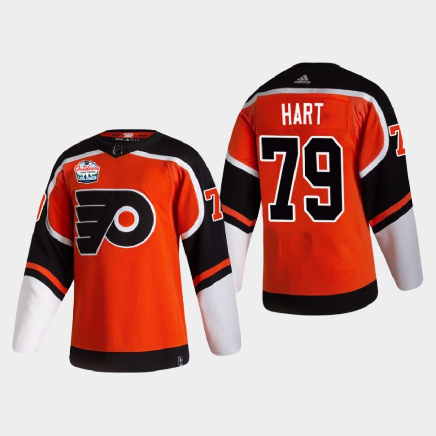 men flyers carter hart authentic patch 2021 lake tahoe outdoor games orange jersey