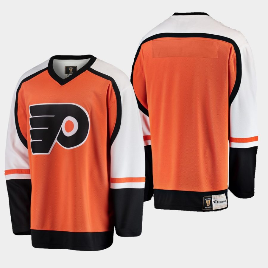 men flyers heritage premier breakaway blank orange jersey