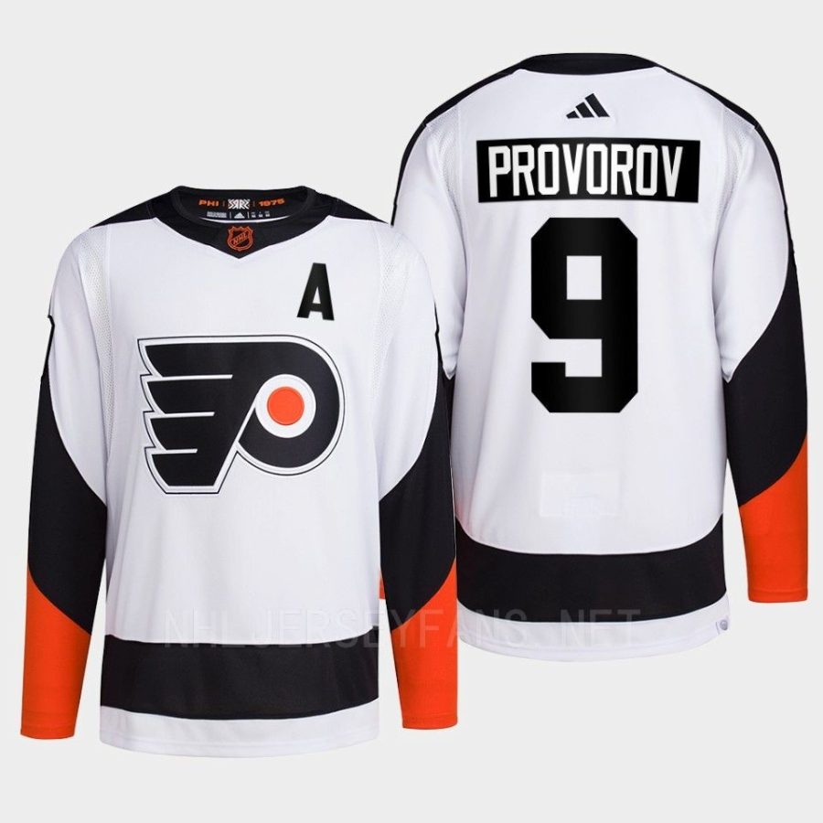 men flyers ivan provorov 2022 authentic primegreen reverse retro 2.0 white jersey