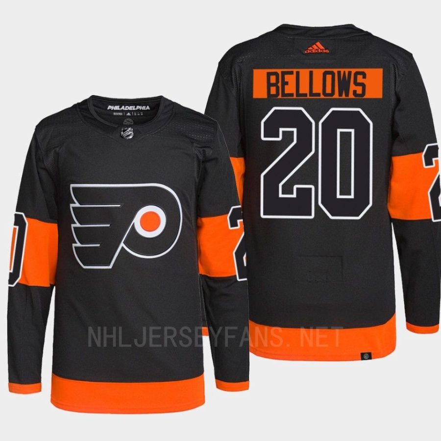 men flyers kieffer bellows authentic pro alternate black jersey