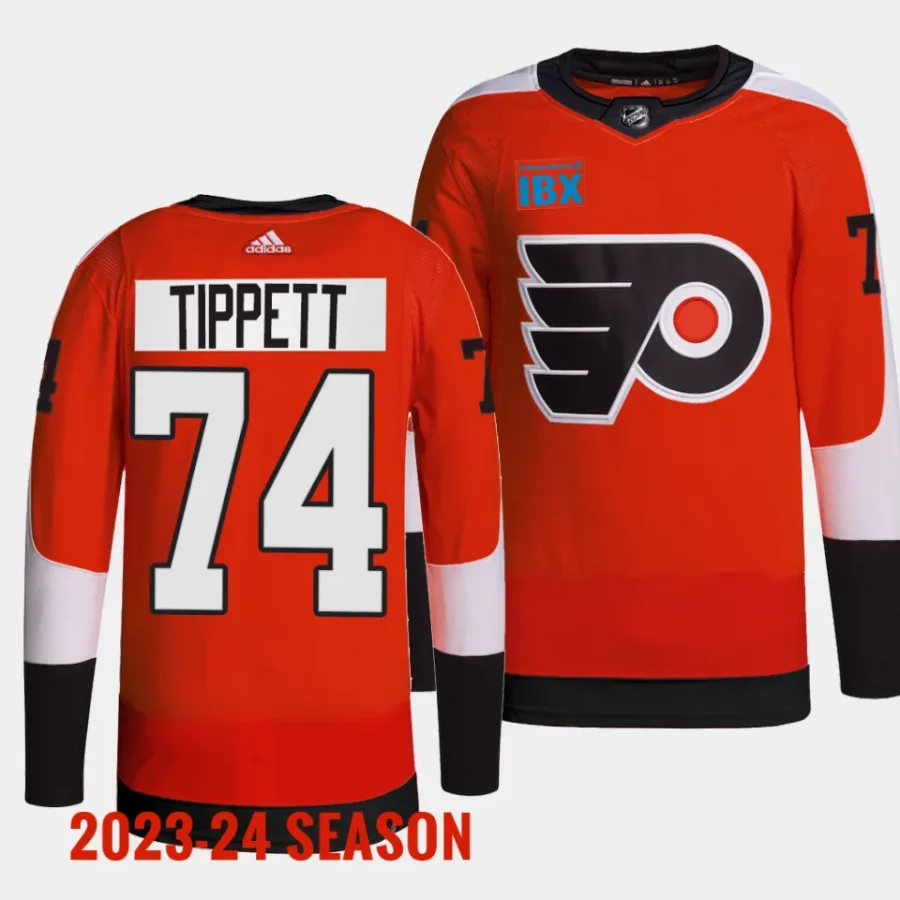 men flyers owen tippett 2023 24 primegreen home authentic pro burnt orange jersey