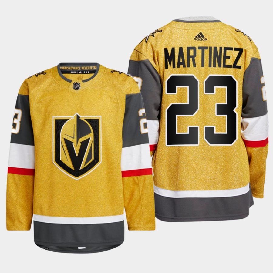 men golden knights alec martinez 2022 23 authentic home gold jersey