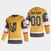 men golden knights custom 2020 21 authentic player alternate gold jersey