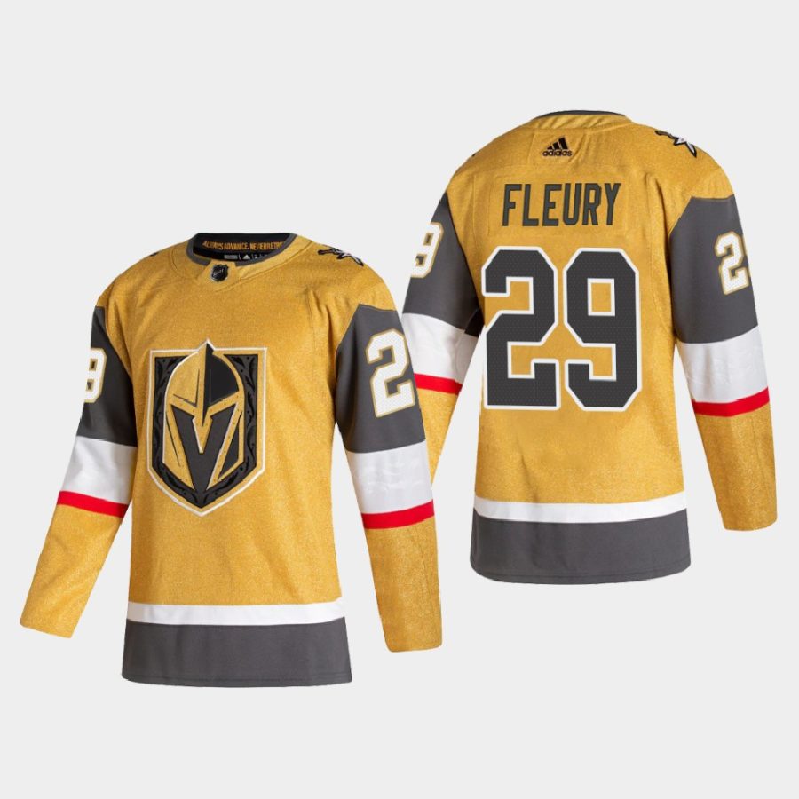 men golden knights marc andre fleury 2020 21 authentic player alternate gold jersey