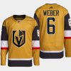 men golden knights shea weber 2022 alternate authentic primegreen gold jersey