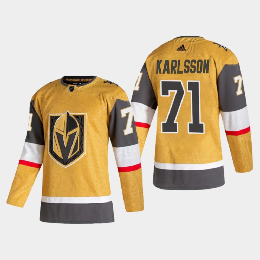 men golden knights william karlsson 2020 21 authentic player alternate gold jersey