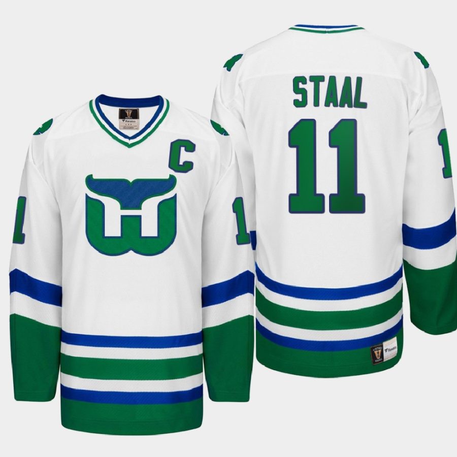 men hartford whalers jordan staal heritage throwback fanatics jersey white