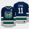 men hartford whalers jordan staal heritage throwback night fanatics jersey navy