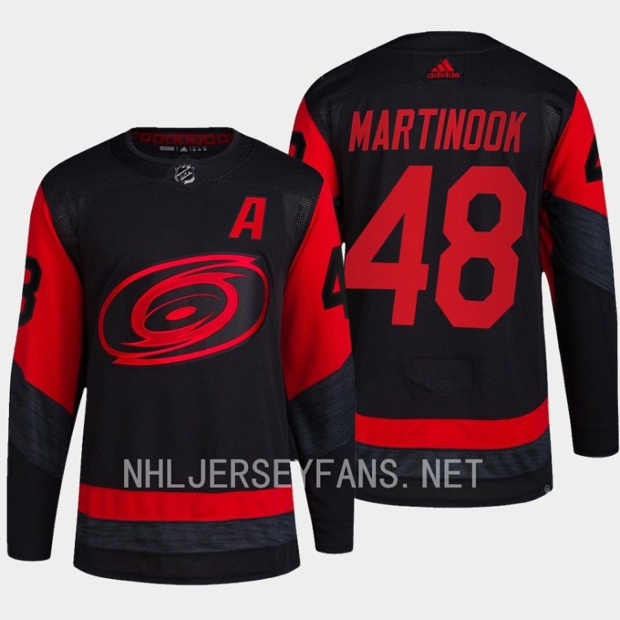 men hurricanes jordan martinook primegreen authentic 2023 nhl stadium series black jersey